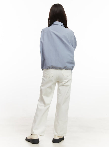 Fleece-Lined Cotton Straight-Leg Trousers CJ515