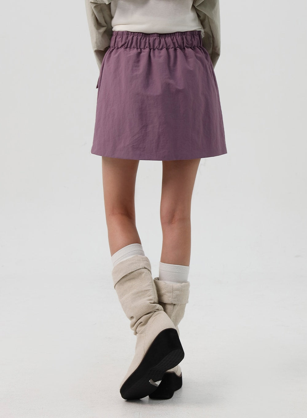 Americana/アメリカーナ】Nylon Tight Skirt パープル - ロングスカート