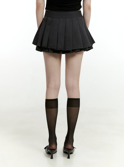 pleated-layered-mini-skirt-cl426