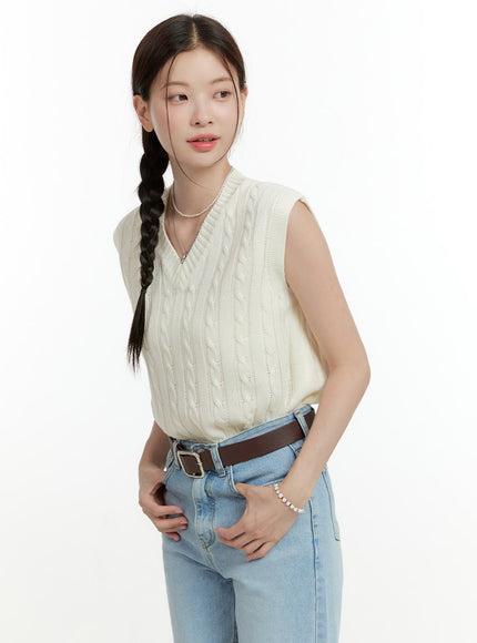 cable-knit-sleeveless-v-neck-vest-ol423