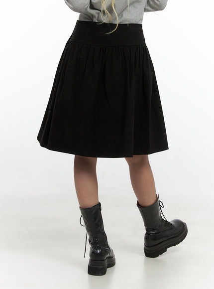 chic-buttoned-flare-cotton-midi-skirt-cs426