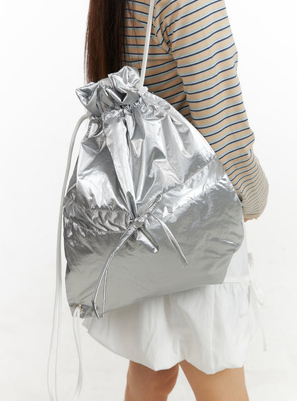 metallic-ribbon-charm-backpack-cy407