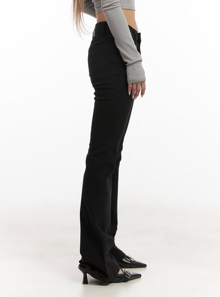 Low-Rise Slim-Fit Flared Trousers CJ508