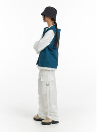 nylon-hooded-vest-jacket-cf423