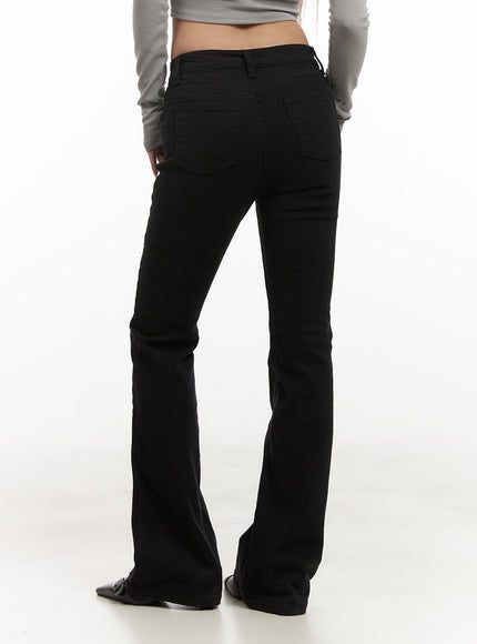 Low-Rise Slim-Fit Flared Trousers CJ508