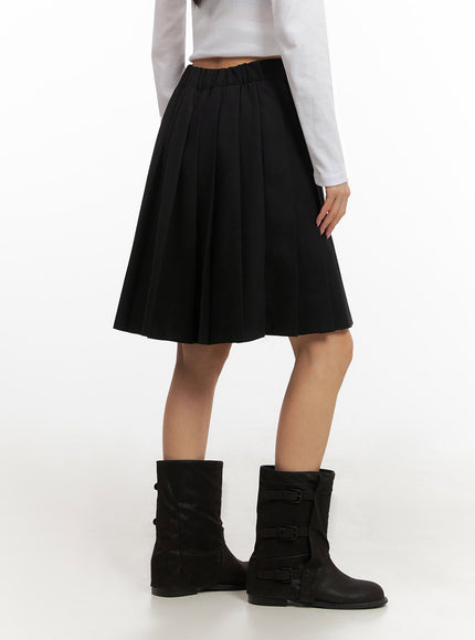 Elegant Pleated Midi Skirt ID431