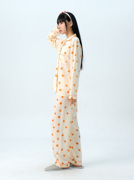 apricot-pattern-pajama-set-ig313