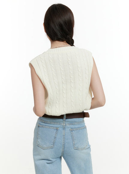 cable-knit-sleeveless-v-neck-vest-ol423