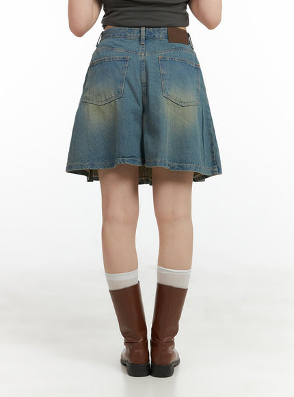 washed-pleated-midi-denim-skirt-cl422