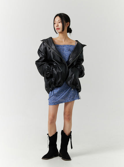 oversized-faux-leather-hooded-jacket-cn329