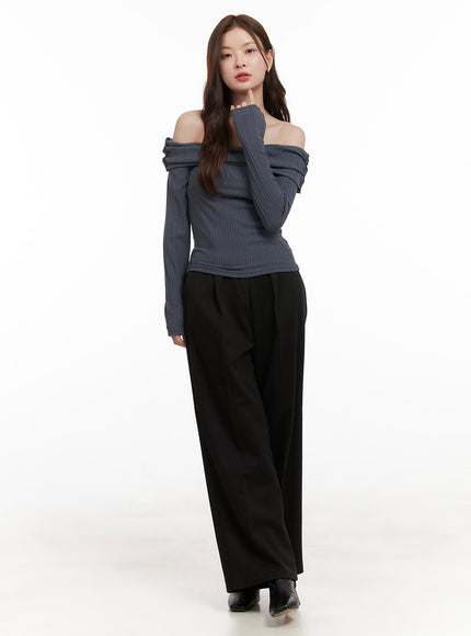 pintuck-solid-wide-fit-trousers-od403