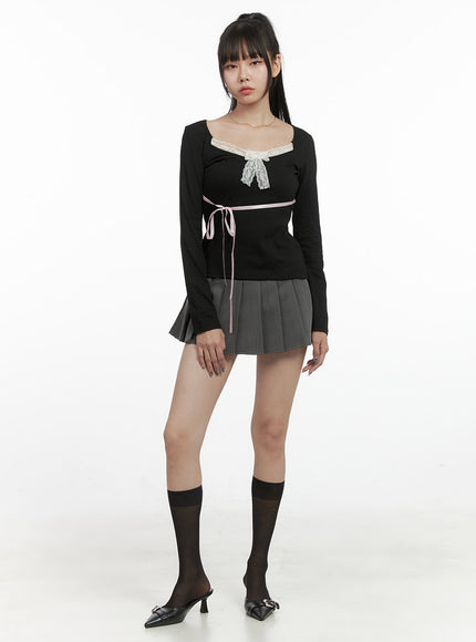 ribbon-pleated-mini-skirt-oo401