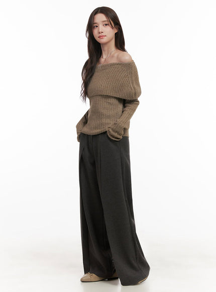 Elegant Off-Shoulder Sweater IJ510