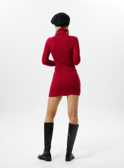 turtle-neck-mini-sweater-dress-is305