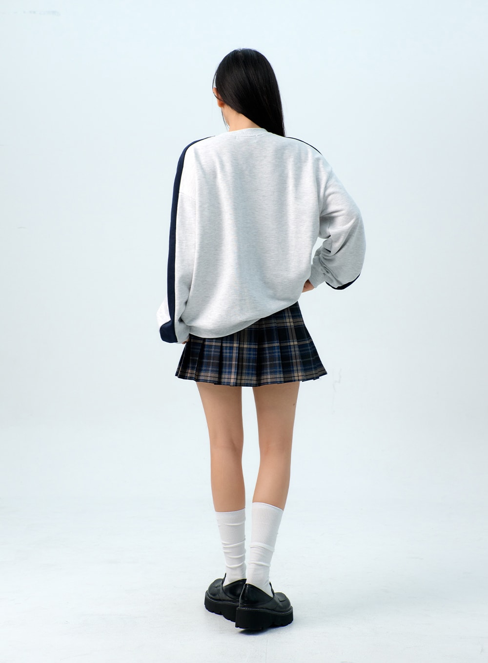 check-pleated-mini-skirt-ig312
