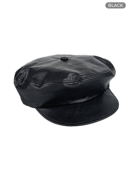 leather-beret-hat-is427