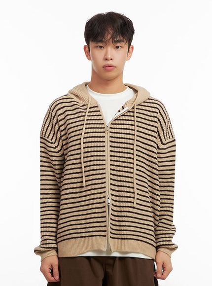 mens-kniited-stripe-zip-up-hooded-jacket-id427