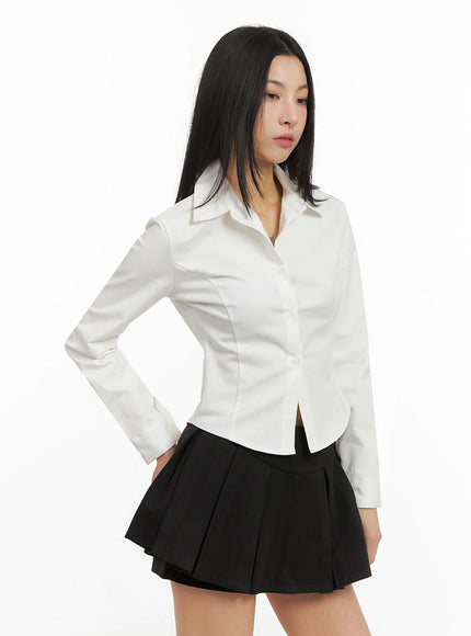 Classic Buttoned Slim-Fit Collared Shirt IJ503