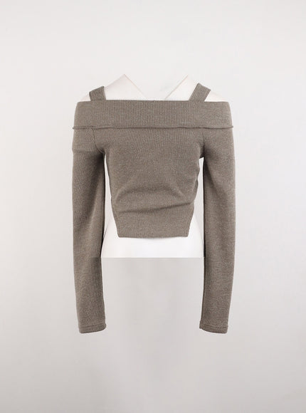 zip-cut-out-off-shoulder-crop-sweater-id306