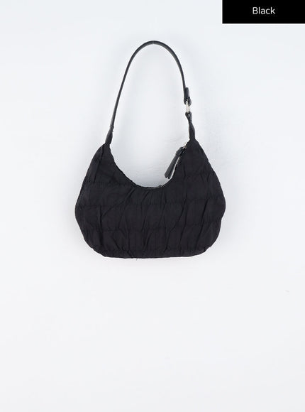 ruffle-mini-shoulder-bag-io310 / Black