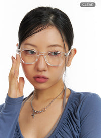 square-eye-glasses-if421 / Clear