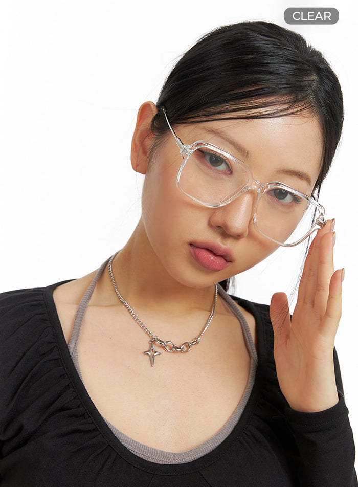 retro-square-eye-glasses-if421 / Clear