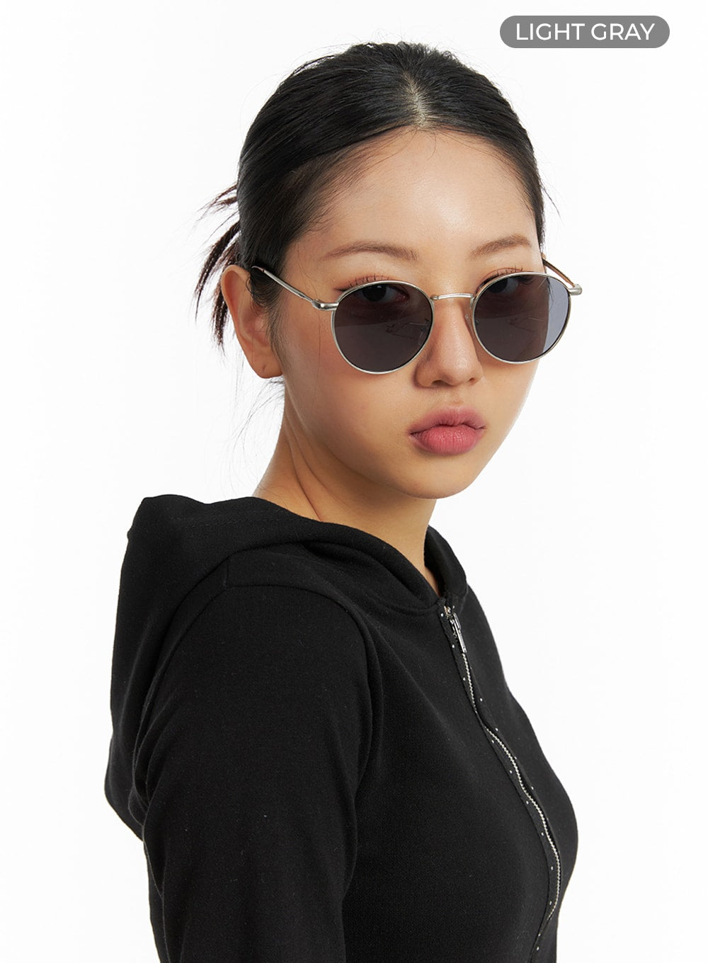 retro-round-sunglasses-if421 / Light gray