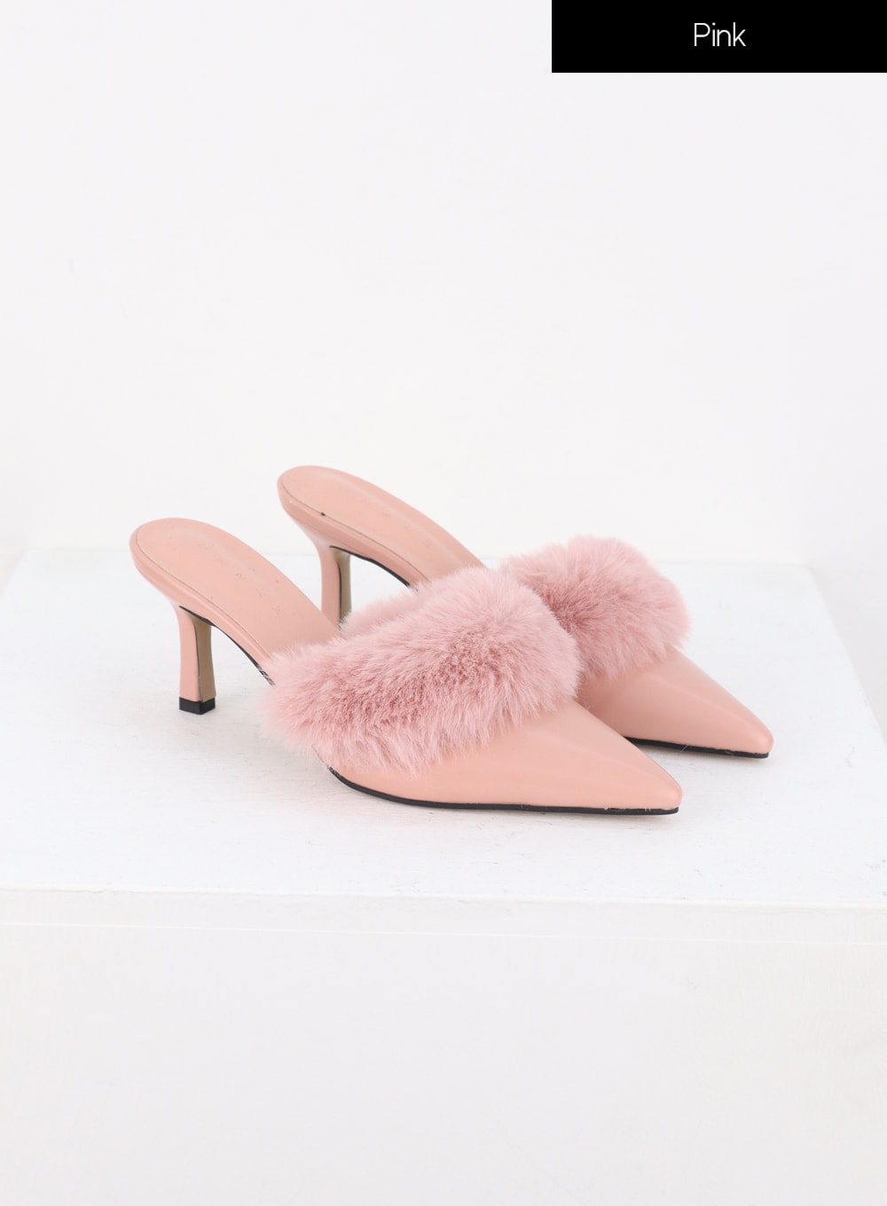 faux-leather-stiletto-pumps-is321 / Pink
