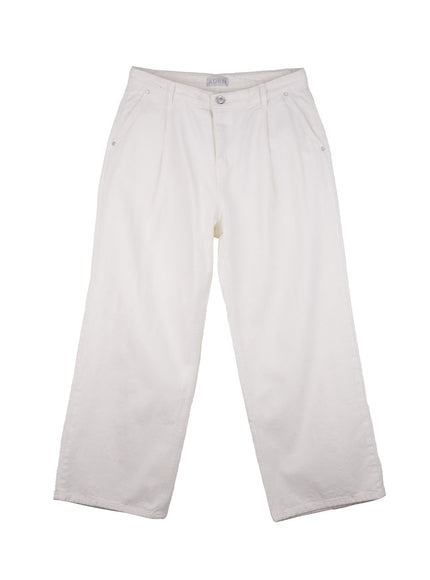 mens-straight-leg-solid-pintuck-pants-id427 / White