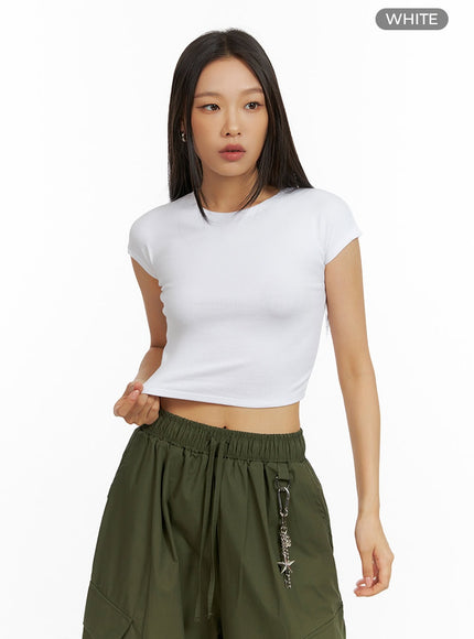 basic-cotton-spice-crop-top-il409 / White