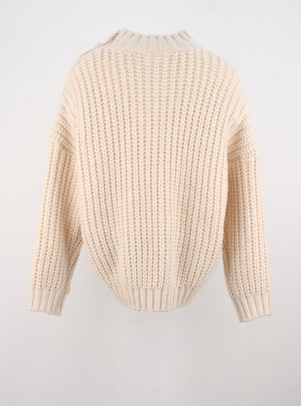 cable-knit-buttoned-sweater-is301