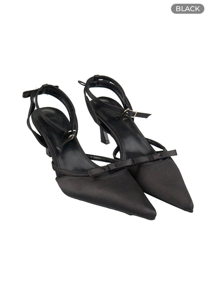 ribbon-chic-velvet-heels-il409 / Black