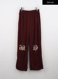graphic-sweatpants-in330 / Dark red