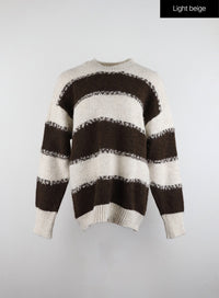 oversized-stripe-sweater-id315 / Light beige
