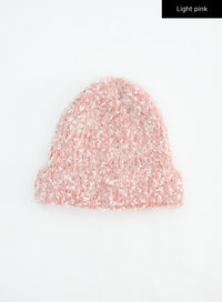 color-blended-knit-beanie-in317 / Light pink