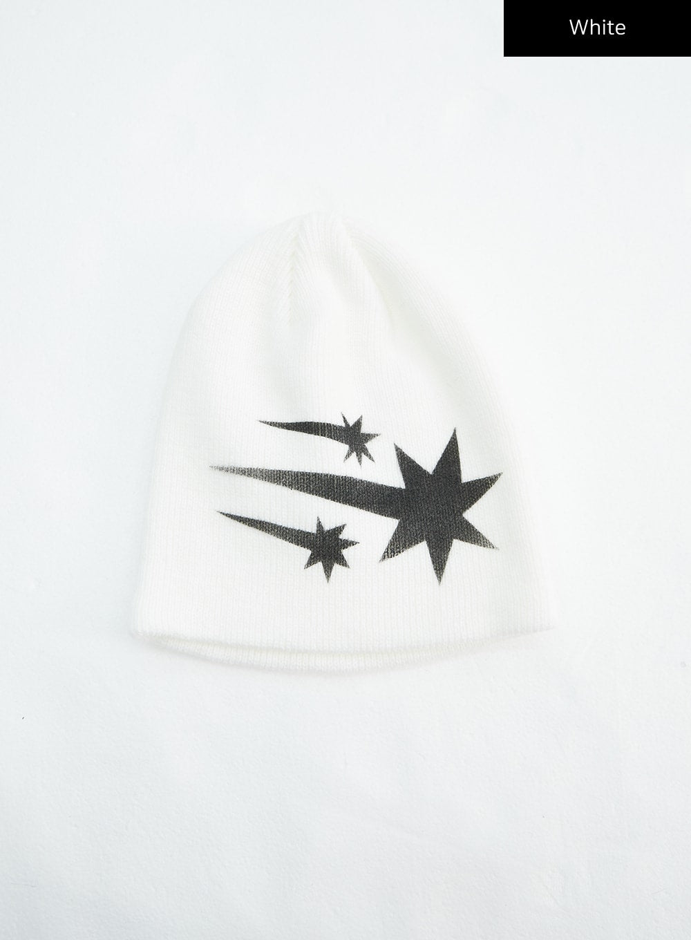 graphic-printed-beanie-in317 / White