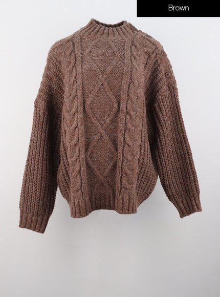 cable-knit-buttoned-sweater-is301