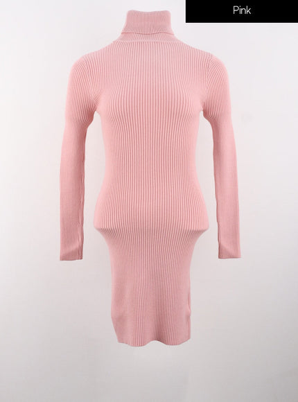 turtle-neck-mini-sweater-dress-is305