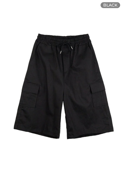 mens-cargo-midi-shorts-il418 / Black