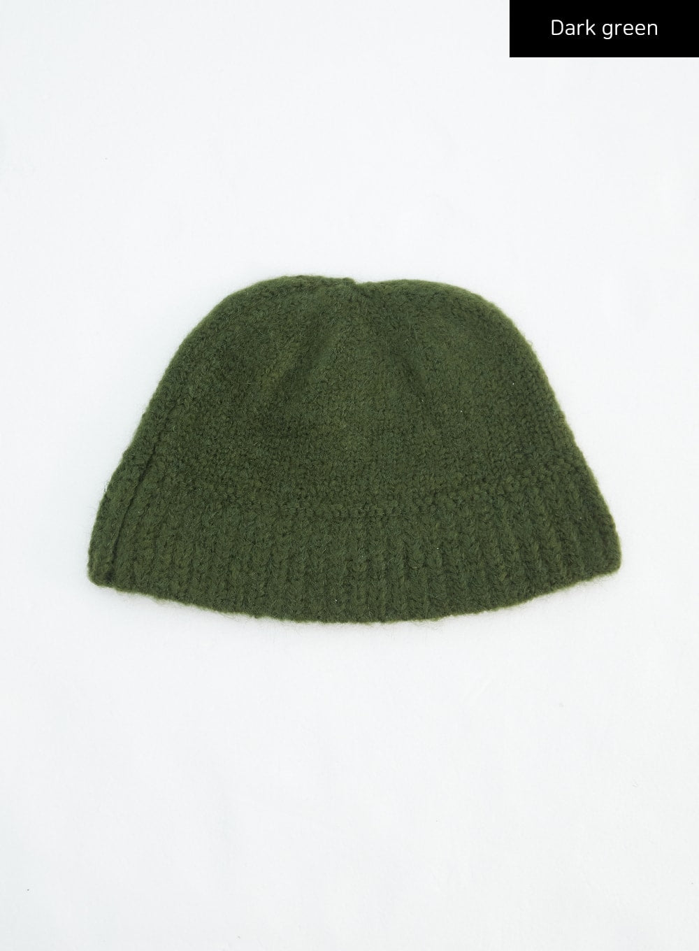 solid-knit-beanie-in317 / Dark green