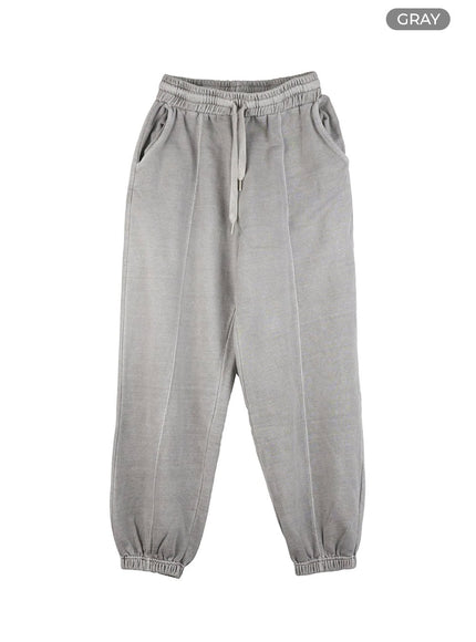 mens-washed-jogger-pants-ig409 / Gray