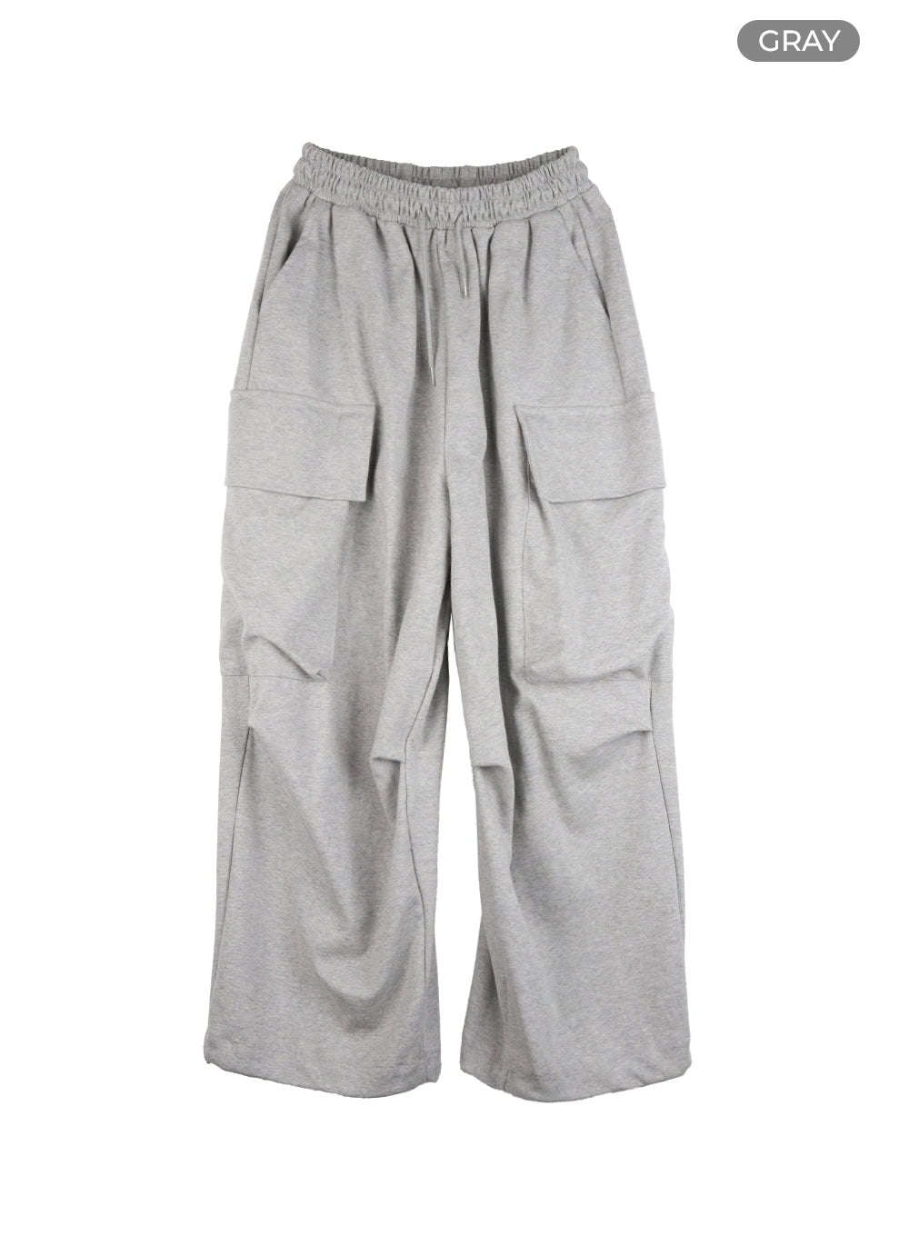 mens-wide-fit-cargo-pocket-sweatpants-is419 / Gray