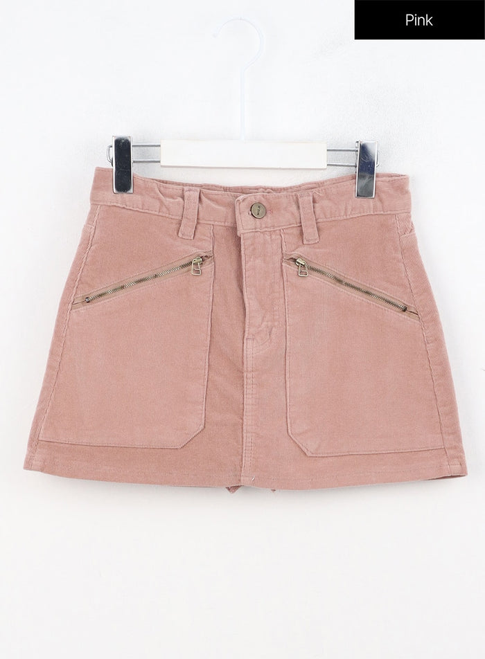 corduroy-front-pocket-skorts-in308 / Pink