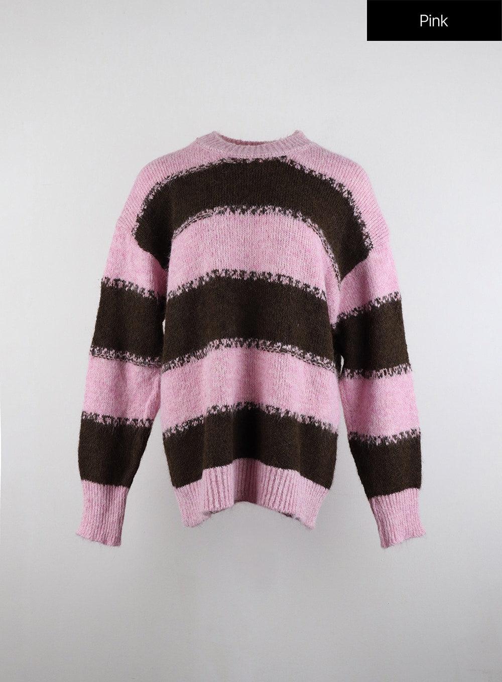oversized-stripe-sweater-id315 / Pink