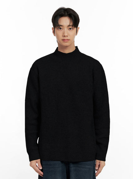 mens-soft-knit-solid-sweater-id406 / Black