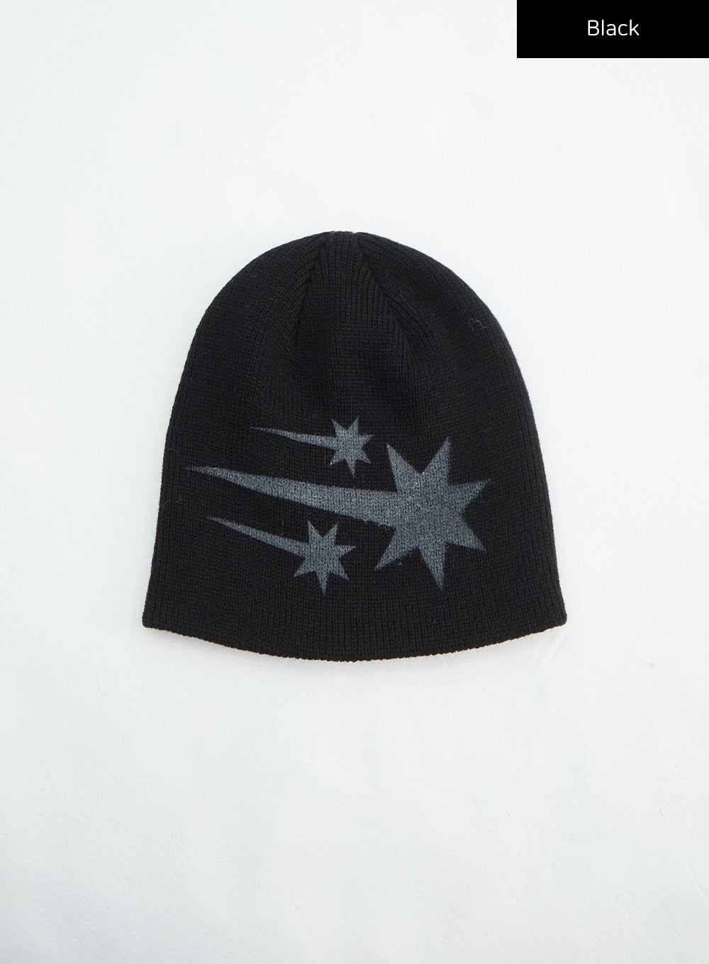 graphic-printed-beanie-in317 / Black