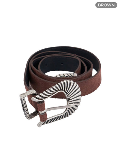 chic-buckle-belt-io409 / Brown