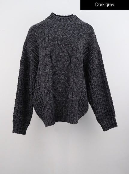 cable-knit-buttoned-sweater-is301