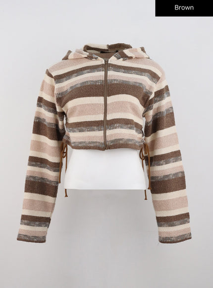 striped-shirring-hooded-crop-sweater-cd301