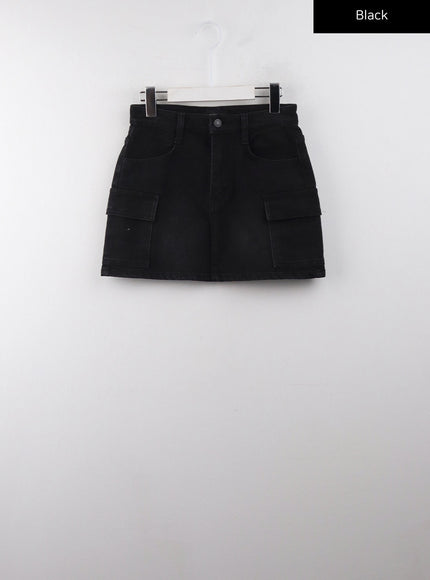 solid-cargo-mini-skirt-cj405